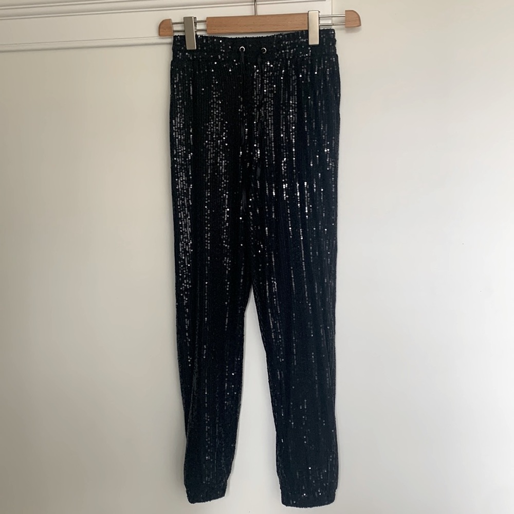 Muche et Muchette Black Sequin Joggers